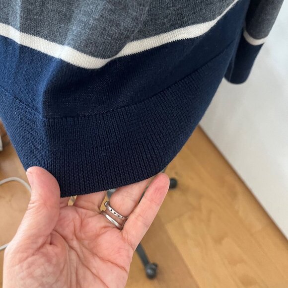 ONS Men's Merino Wool Striped Sweater Size Medium - Picture 4 of 7